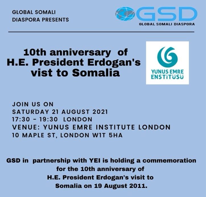 10th Anniversary of Turkish President Recep Tayyip's visit to Somalia commemorated in London